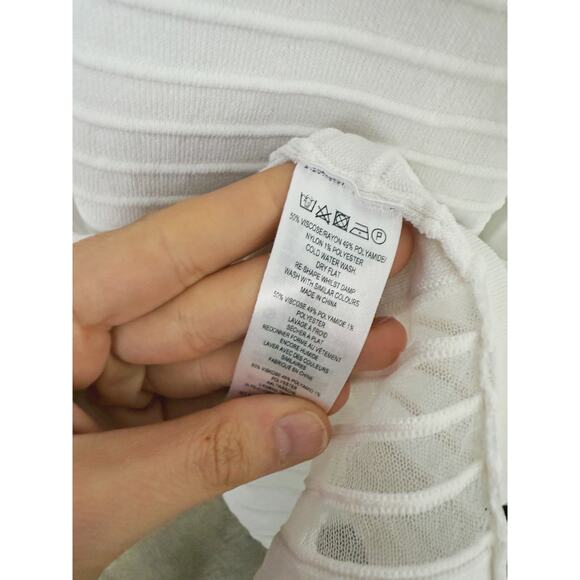 French Connection Illusion Fit & Flare Crepe Knit Mini Dress White 2 Classic - Picture 7 of 14